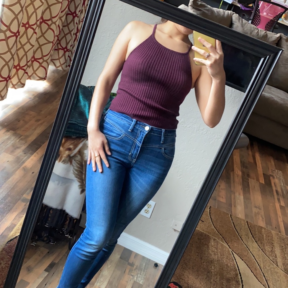 Purple crop top